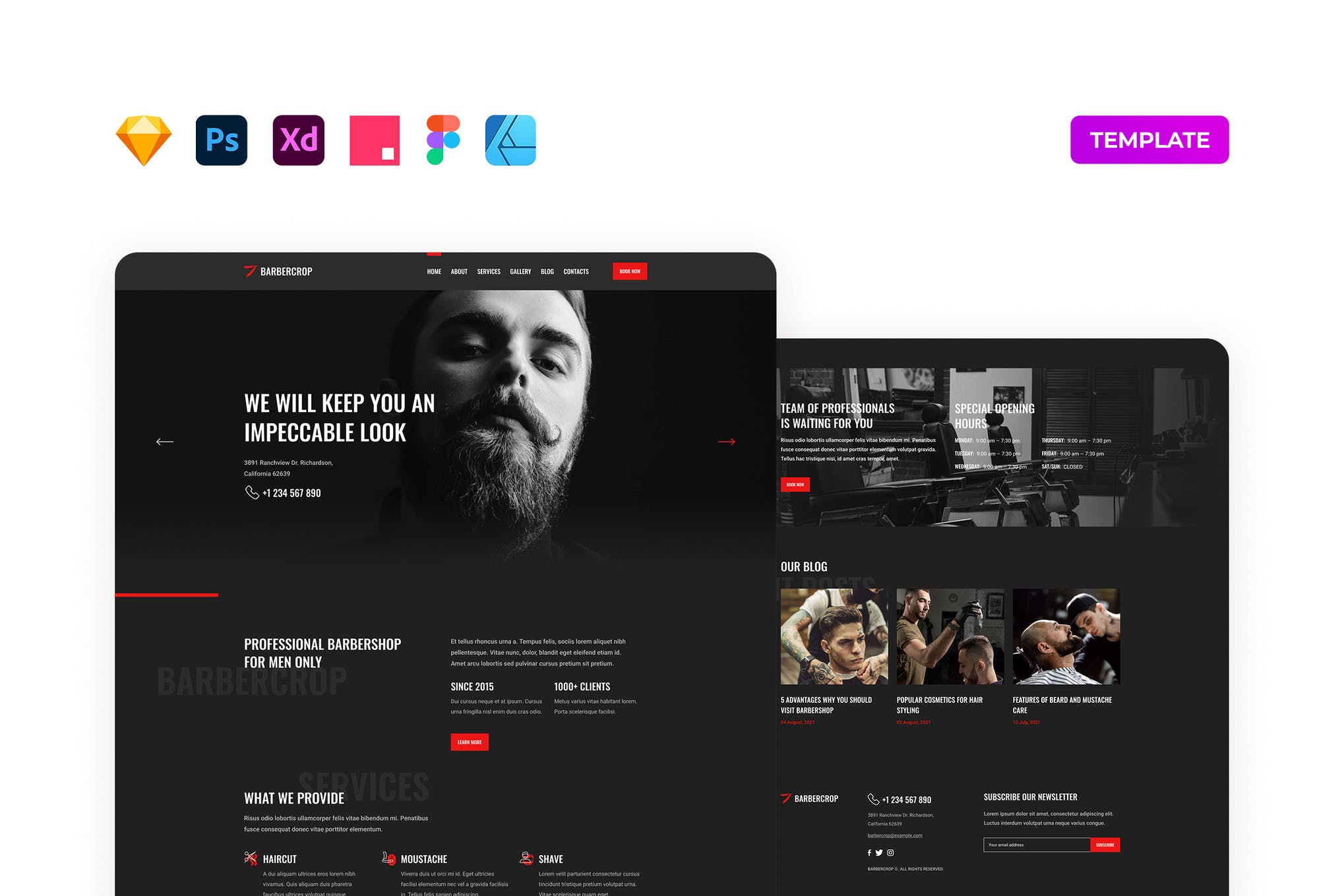 Sketch Website Template