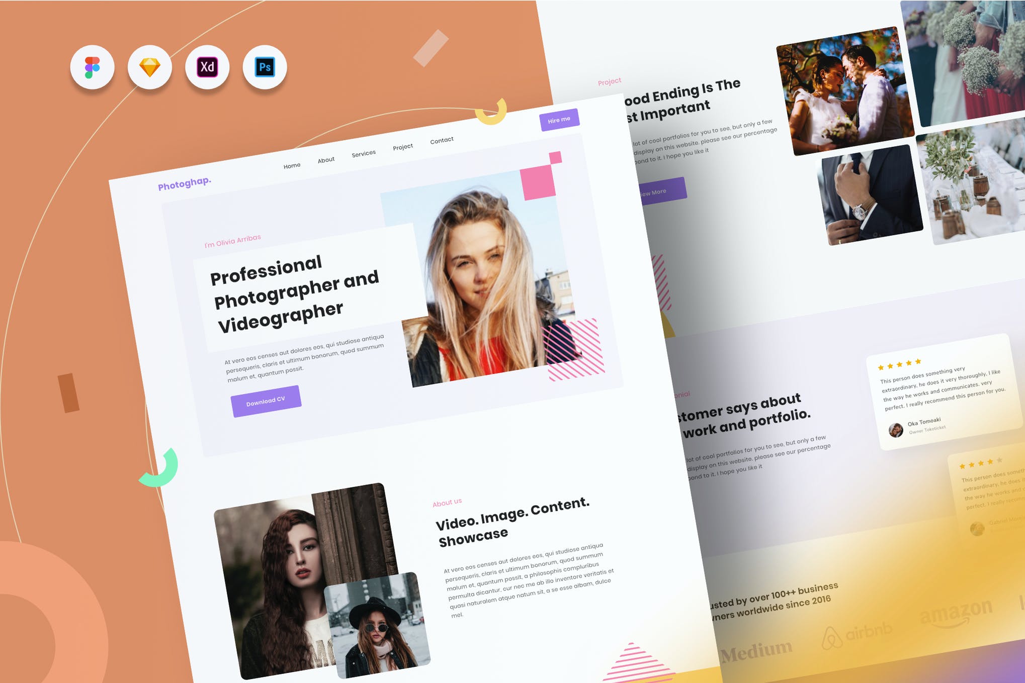 Sketch Website Template