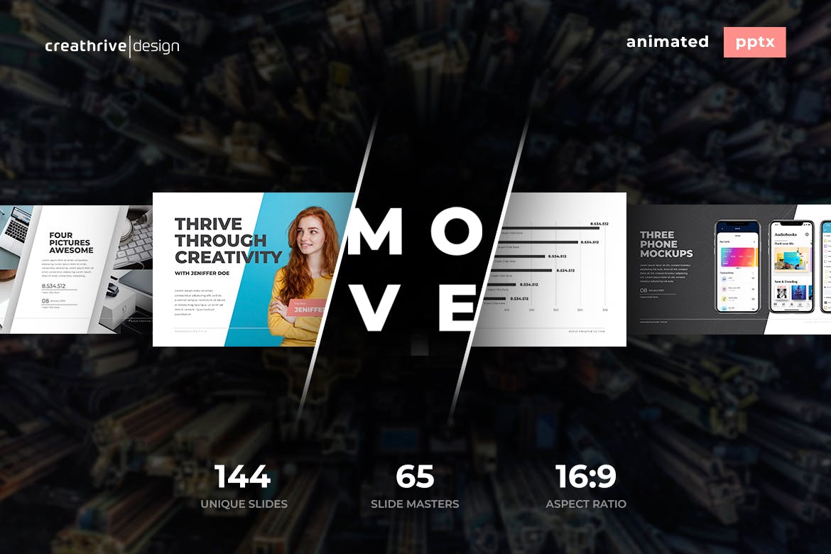 Move Animated PowerPoint Template